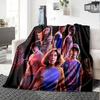 Stranger Eleven Upside Down Flannel Blanket, Soft Polyester, Modern Design, All-Season for Camping, Travel, Gifts for Holidays or Birthdays