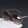 New Fashion Large Frame Reading Glasses Vintage Gray Progressive Lens Eyeglasses Optical Prescription Distant Vision Glasses