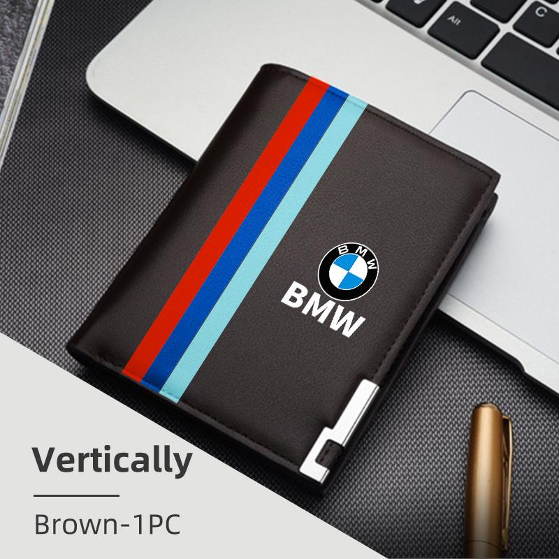 Leather Car Men's Wallet Card Clip Ticket Storage Bag For BMW E87 E70 E91 E30 G20 E92 E93 E60 E46 E90 G30 E53 X1