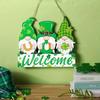 1pc St.Patrick's Day Wooden Gnome Welcome Sign, Irish Home/Indoor/Outdoor Farmhouse Porch RV Wall Hanging