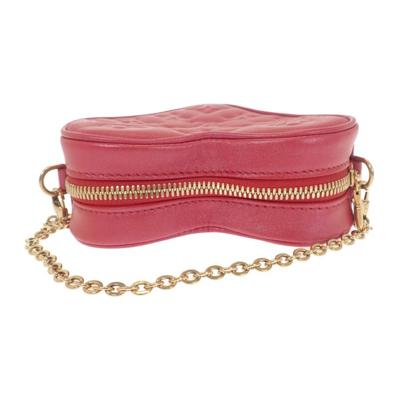 LOUIS VUITTON  M80837 Monogram Shoulder Bag Red leather Women