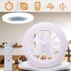 2 In 1 Ceiling Fan Lamps 3 Speeds Adjustable E27 Base Infinitely Dimmable for Living Room Bedroom Study LED Decorative Light