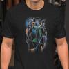 Owls, Geometric, Unisex T-shirt