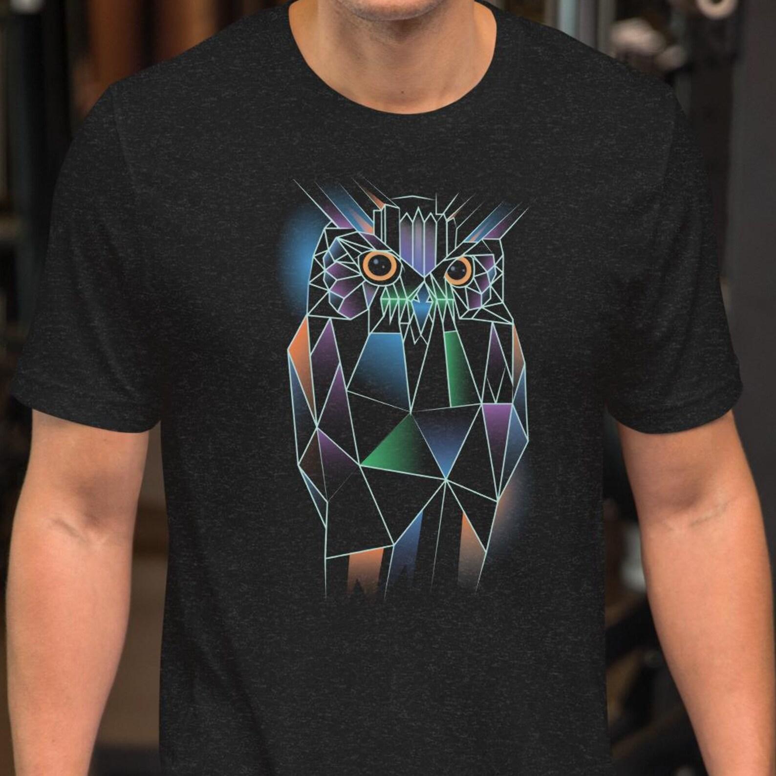 Owls, Geometric, Unisex t-shirt S