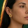 Chunky Gold Earrings Vintage Gold Statement Stud Earrings for Women Lightweight Trendy Knot Geometric Dangle Drop Earring Jewely