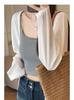 Women's Summer Sun Protection Loose Knit Cardigan - Korean Style, Long Sleeve, Casual Air Conditioning Cover-Up.