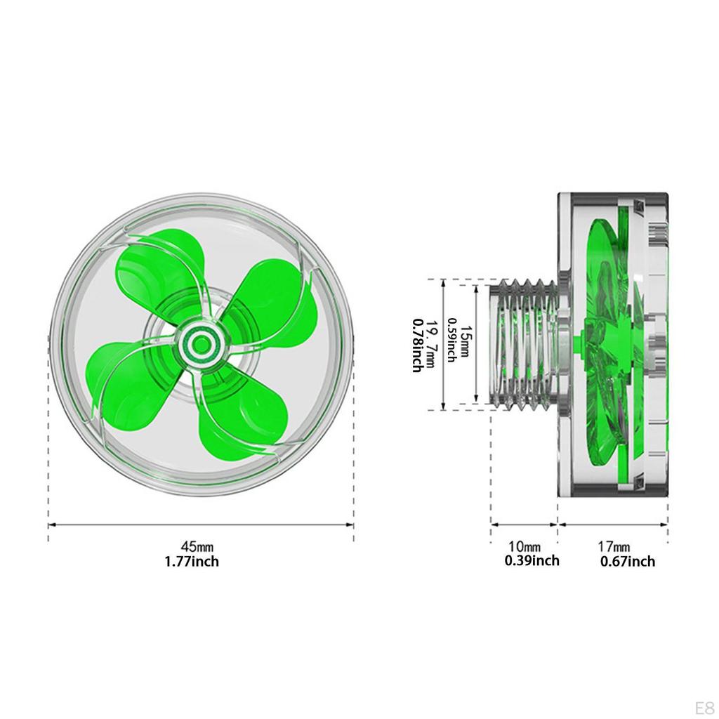 Aquarium Fan Nozzle for Water Drainage, Rotating 4-blade Fan, Connection Modifications
