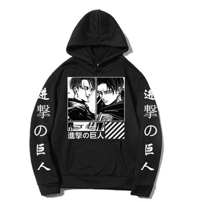 Levi Ackerman Graphic Printed Hooded Attack On Titan Anime Sweatshirt Men Women Hoodies Oversized Streetwear Harajuku Sweatshirt
