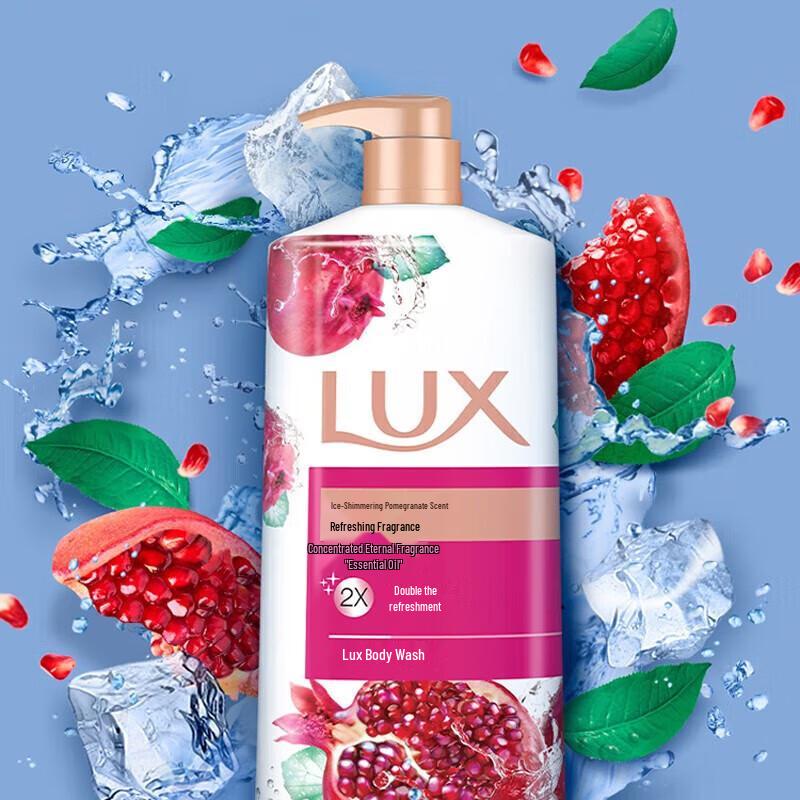 LUX Refreshing Icy Pomegranate Scent Shower Gel (2x700g)