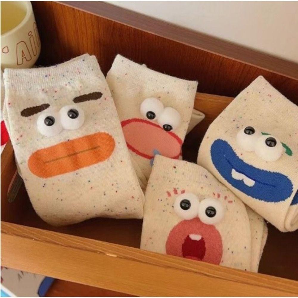 Ugly Big Mouth Mid-tube Socks Big Eyes Sports Socks Cute Funny Middle Tube Sox