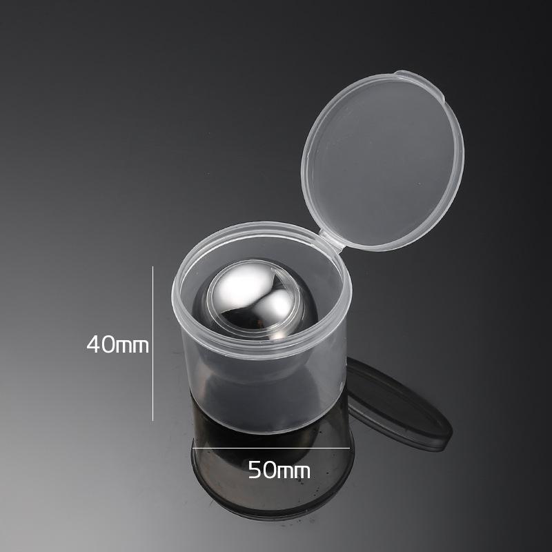 1/2 Pcs Round Whiskey Stones Ball Shape Reusable Stainless Steel Ice Cubes Golf Ball Whiskey Stones Ball Metal Ice Ball Gift Set 6