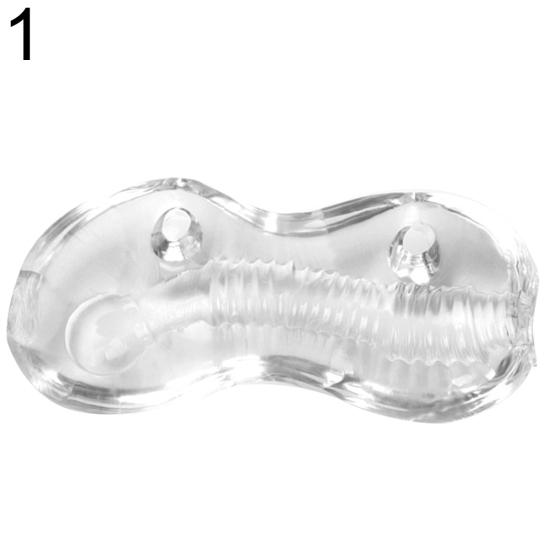 Giocattolo del sesso per l'allenatore del pene degli uomini della tazza dell'aereo del masturbatore del silicone molle trasparente