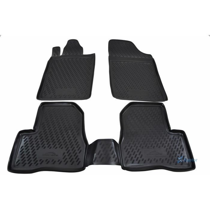 Tapis De Sol En Caoutchouc 3D Exclusive - J&J AUTOMOTIVE - Peugeot 206/206+ - Noir - Sur Mesure - Antidérapant