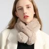 Rex Rabbit Hair Scarf Women's Autumn and Winter Korean Version Thickened Warm Plush Fur Scarf Mao Mao Collar Real Hair
