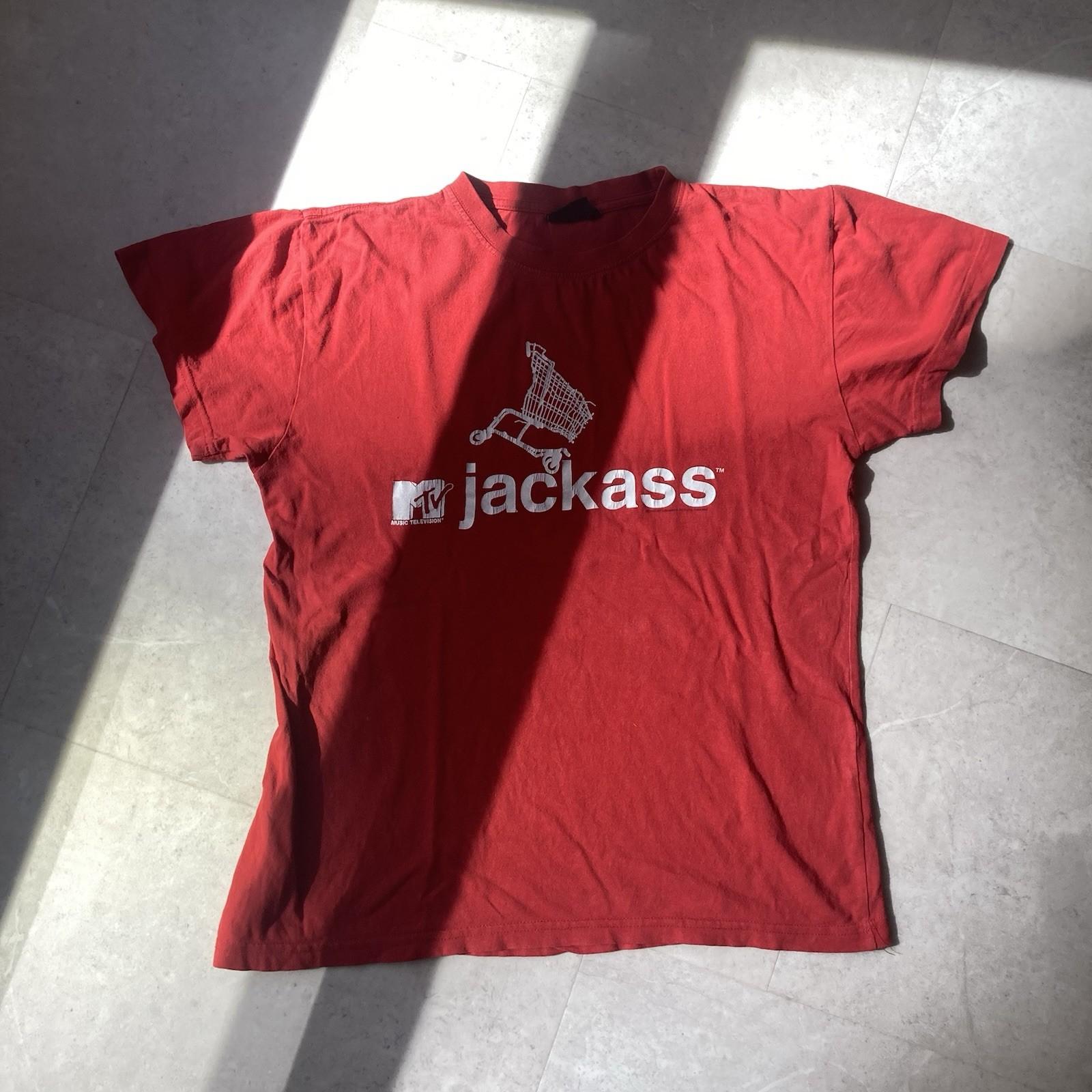 vintage 00s y2k jackass johnny knoxville mtv movie tee size medium XXL