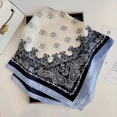 Women's Small Square Scarf | Versatile Travel Accessory Sun Protection Headscarf Beach Vacation Decorative Scarf & Hair Band for Ladies