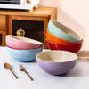 Large Capacity Ceramic Soup  Face Bowl Salad Bowl Le Creuset  Home Use Big Bowl French Style Dinnerware