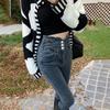 Korean High-waisted Breasted Small-footed Jeans Women's Spring and Summer New Fashion and Thin Versatile Slim-fitting Trousers Tide