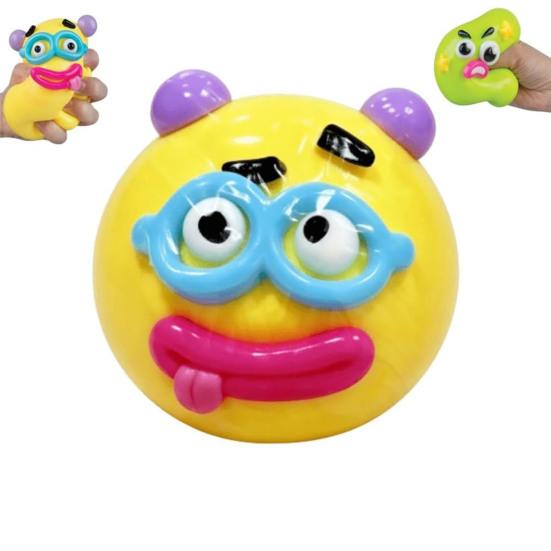 1/2/5Pcs Dog Face Squeeze Toy, Moldable Slow Rise Cartoon Expression Stress Ball, Relaxing Anxiety Relieving Face Fidget Toy for Home,