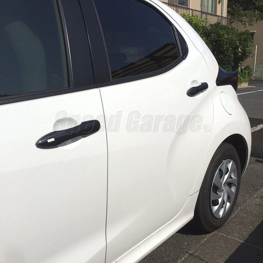 Speed Garage Toyota Yaris 210 Series GR Yaris Dedicated Door Handle Cover Carbon Fiber Style Garnish for TOYOTA YARIS 2020 Custom Parts Dress-up