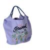 Women's Embroidered Large Capacity Foldable Canvas Shoulder Tote Bag