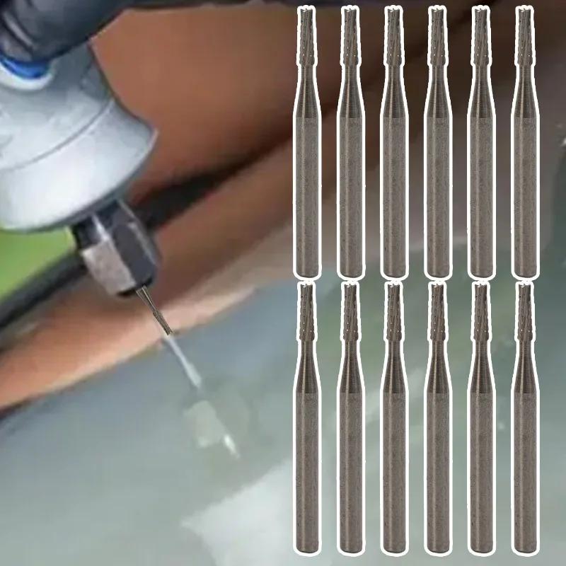 Wiertło do naprawy przedniej szyby samochodowej Wiertło do szkła Łatwe w montażu Trwałe wiertło ze stali wolframowej 1mm Części samochodowe 1/2/4/6/10 szt.