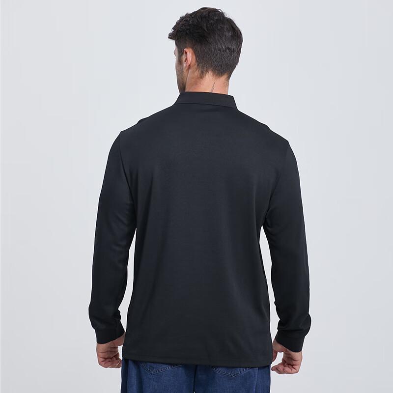 Dibinze Men's Plus Size Long Sleeve Polo Shirt
