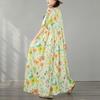 Short Sleeve Plus Size Cotton Vintage Floral New In Dresses for Women Casual Loose Long Summer Dress