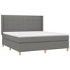 VidaXL Slatted Bed Base with Mattress, Upholstered Bed, Double Bed, Adult Bedroom Interior Bed, Modern, 3132010