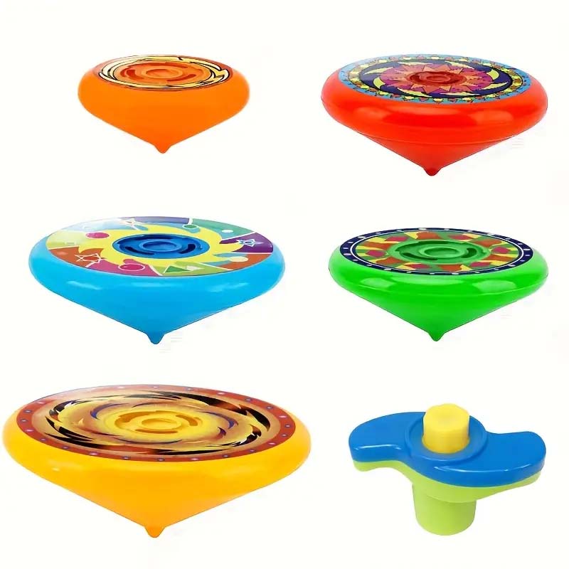 5pcs New Fun Stacking Spinning Top Toy with Colorful Rotation, Multi-Layered Spinning Fun for Boys And Girls To Compete