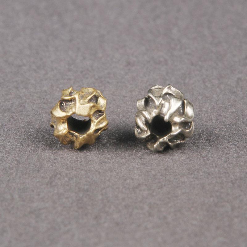 Brass Flame Spacer Beads for EDC Knife Lanyard, Paracord Braided Rope, Beaded Pendant, Keychain Charm DIY Accessories