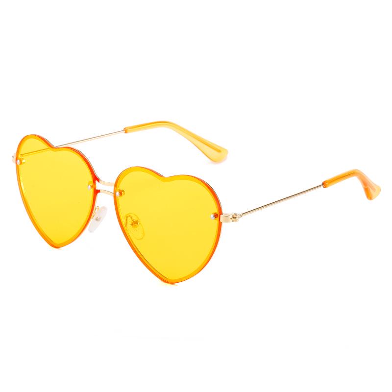 Versatile Frameless Heart-Shaped Sunglasses for Women
