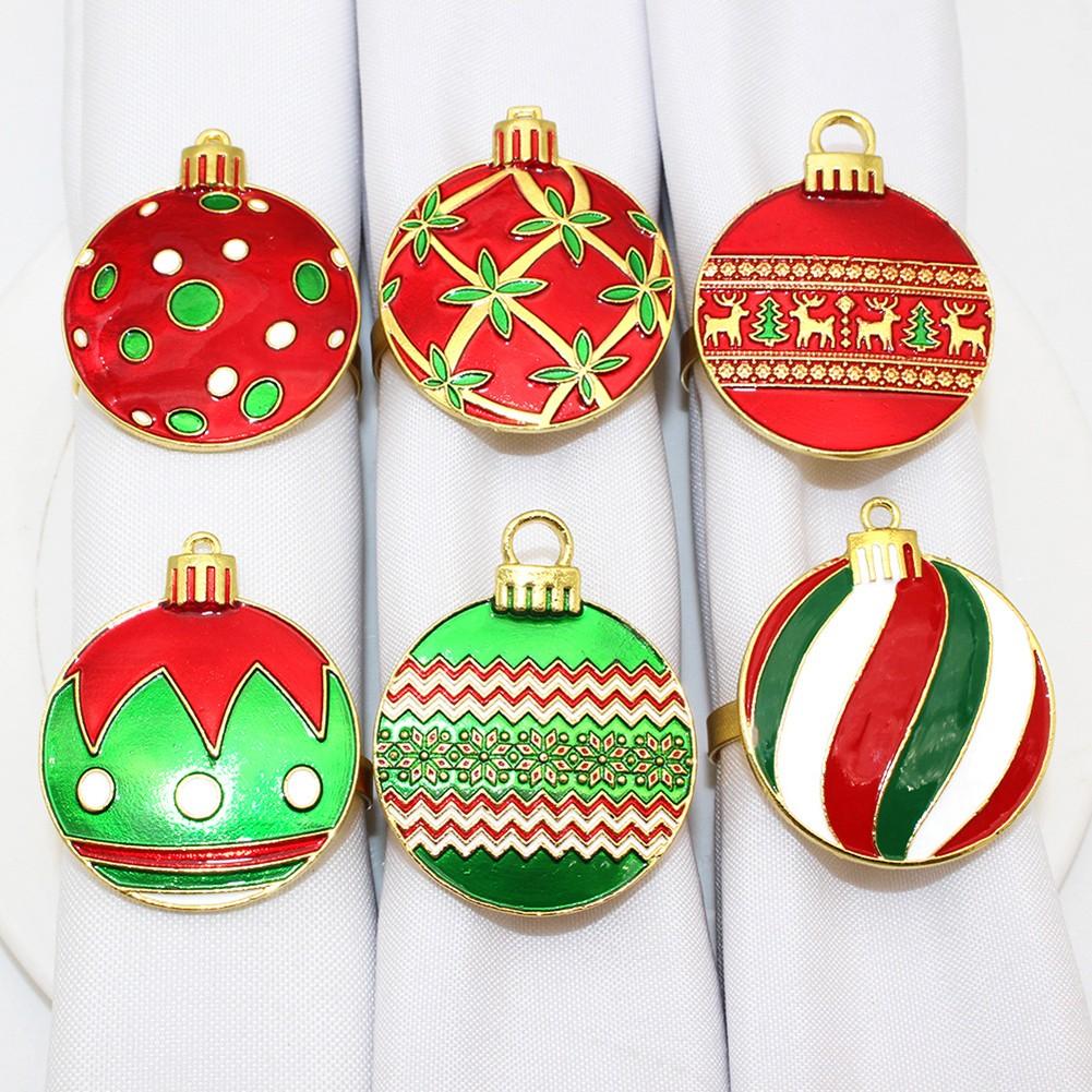 Christmas Napkin Rings Holiday Table Decor Polished Table Setting