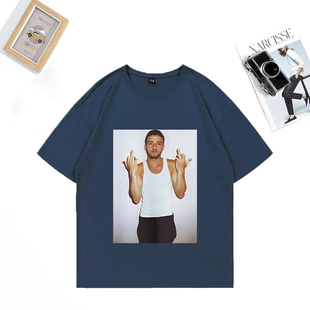 Justin Timberlake Crop Top Graphics Tshirt Unisex WOMENs Vintage Hip Hop Streetwear Unisex Clothing Cotton Short Sleeve T Shirts