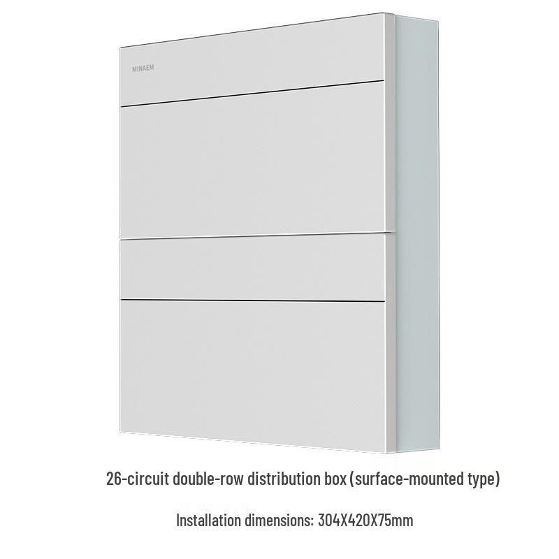 Monslang Surface-Mounted Indoor Distribution Box, 24-Position, High-Value Strong Current Control Box for Household Wiring.