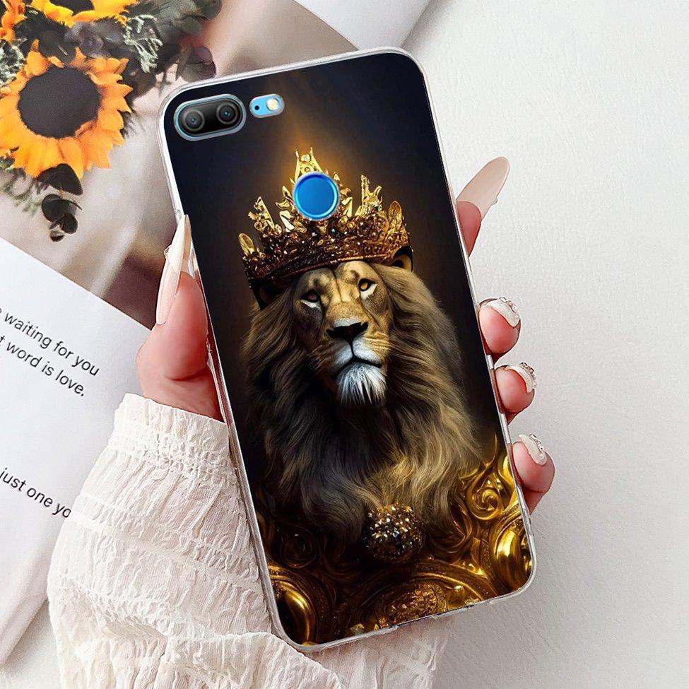 Clear For Honor 9 Lite Case Cute Cat Luxury Fashion Flowers Cool Boys Soft Bumper Cover For Honor 9Lite LLD-L21 Phone Case 5.65"