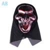 Realistyczny film Straszny duch Maska Halloween Straszna maska diabła Trzymaj język na zewnątrz Kask Horror Demon Cosplay Party Kostium Rekwizyty