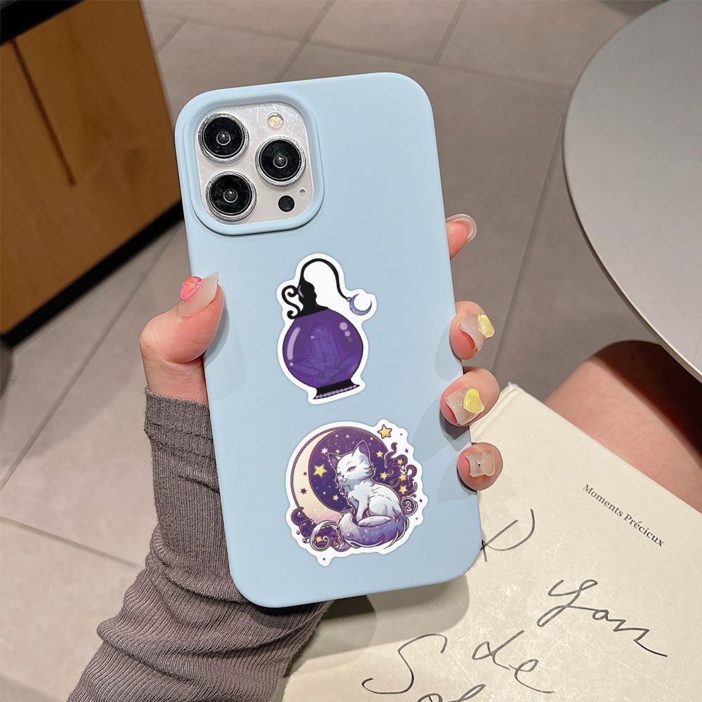 110 Purple Magic Moon Doodle Stickers Luggage DIY Waterproof Stickers Decorative Stickers