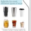 33 Pack of metal straws reble,15 Straight +15 Bent 8.5 Inch Stainless Steel Straws, 3 Cleaning Brushes Included, Perfectly Compatible with 20oz Cup