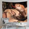 Fear Cobra Tapestry Reptiles Snake Tapestry Wildlife Illustration Tapestry Wall Hanging Home Living Room Bedroom Dorm Tapestries
