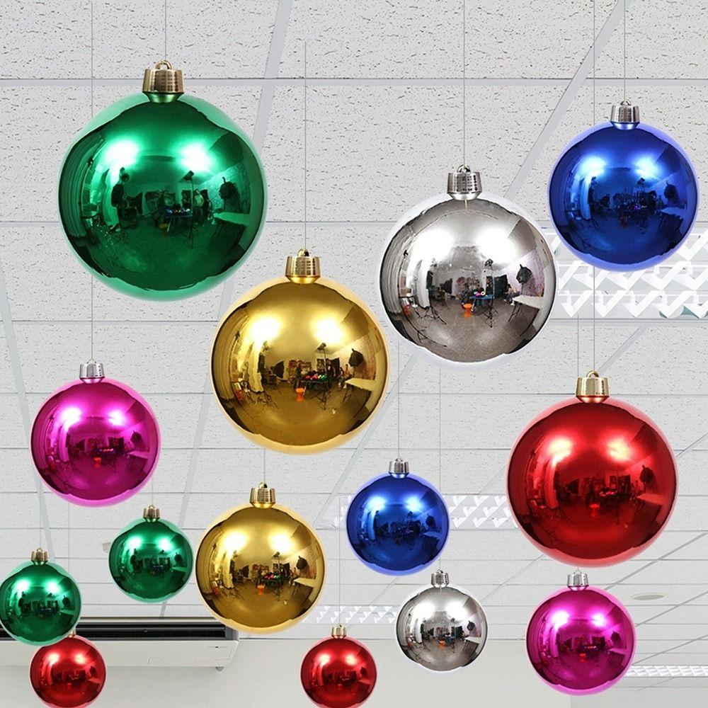 Big Plastic Pearlescent Ball Pearlescent 15CM Holiday Decorations Ball Shape Christmas Ball Shopping Mall