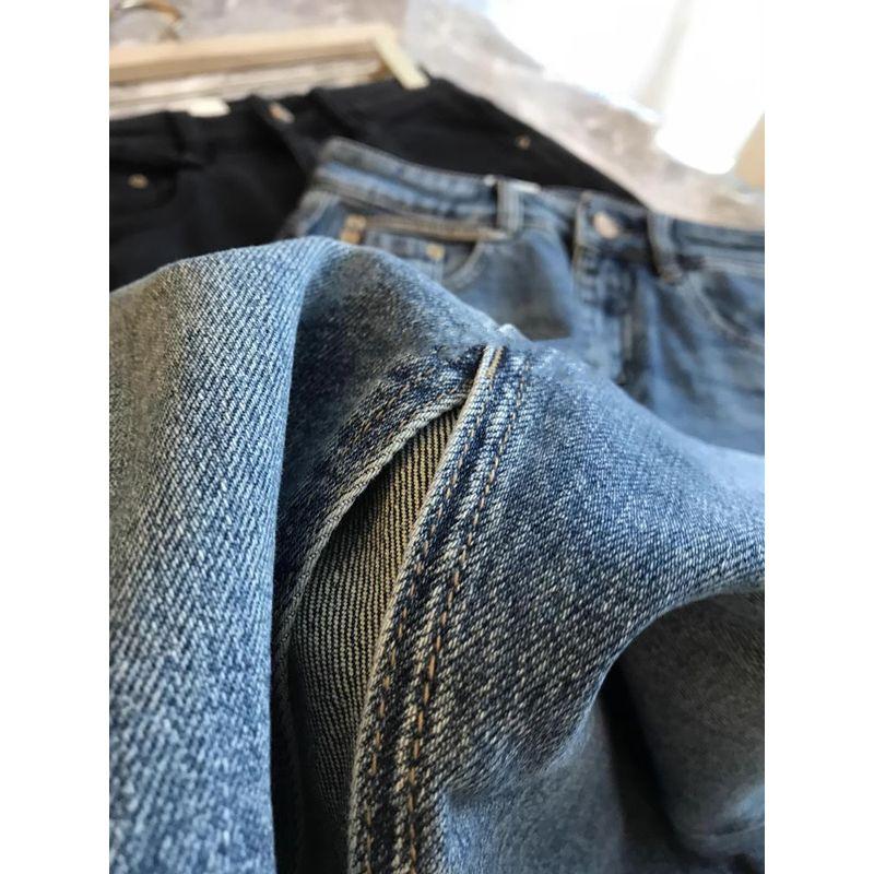 

Потрясающий ~ Р Этот Джинсовый Материал! Полная Жизненной Силы F ~ Модная Ретро Джинсовая Юбка с Разрезом Спереди, Высокой Посадкой, Подчеркивающая Фигуру, для Женщин Весна Blue XL