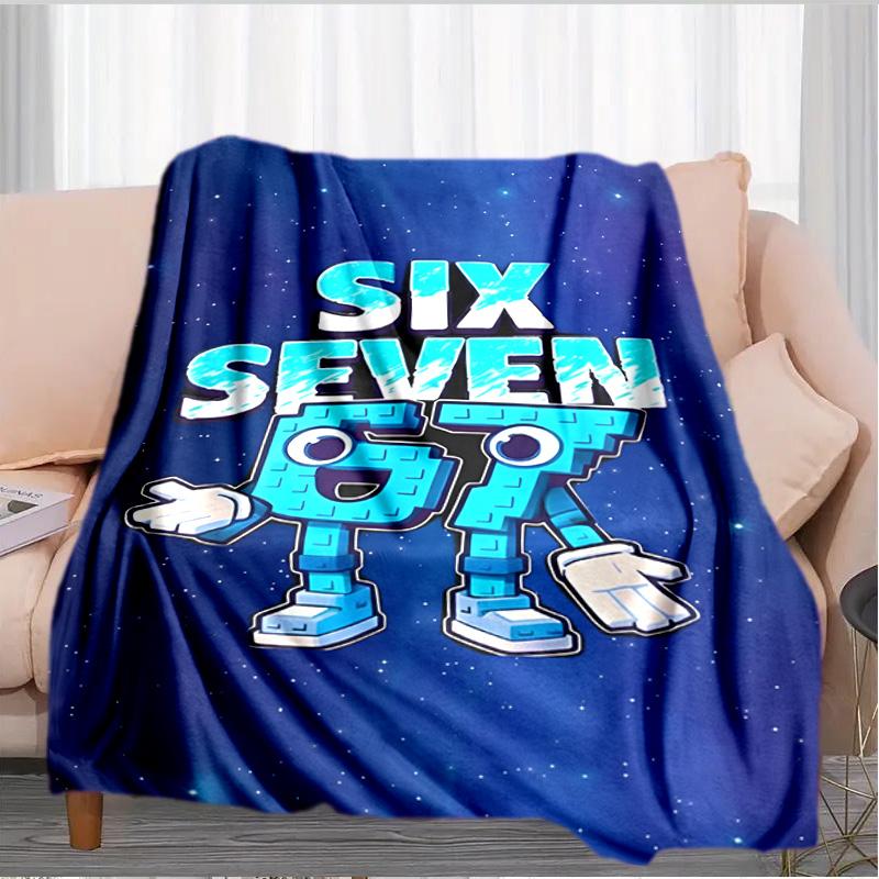 Space Adventure With Six Seven 67 Blanket Suitable for Sofas, Beds, Offices, And Camping - Perfect Gift for Halloween Christmas
