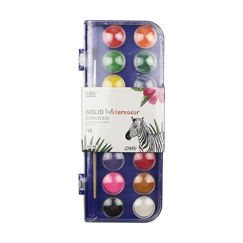 Solid Watercolor Paint Water Powder Pigment School Supplies Portable Gouache Paint Set 12/16/28/36Colors Draw Art 661