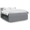 VidaXL Slat Bed Base with Mattress Light Grey 200x200cm Fabric 3289863