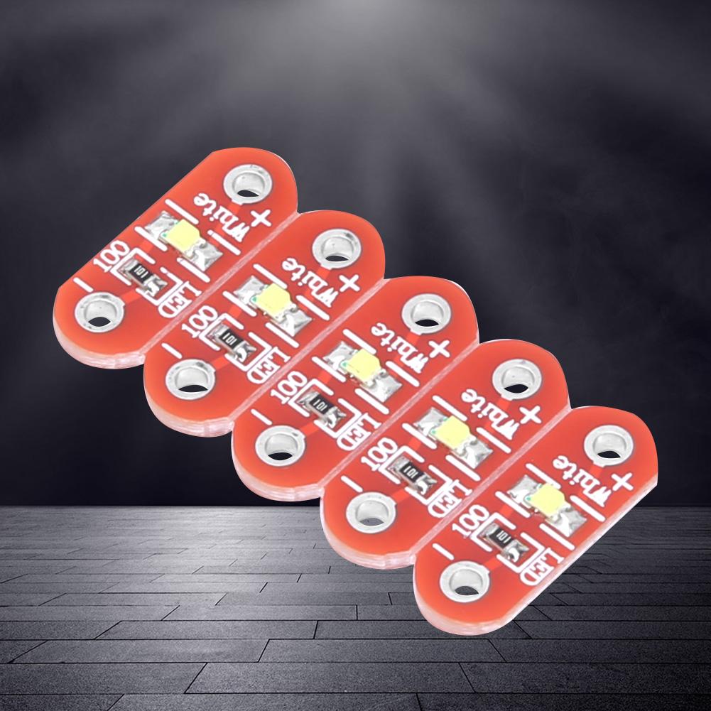 50 Pcs LilyPad LED Module White Wearable Surface Mounted LED DIY Kit for Arduino 3 5V