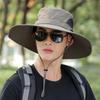 Summer big brim breathable net fishing climbing hat travel bucket hat women outdoor sunscreen sunshade foldable quick drying
