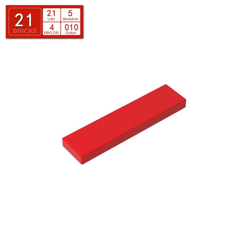 BRICKE 1x4 Smooth Brick Tile Compatible with Lego 2431 91143 Building Block Toy Parts 50g (approx. 92pcs)
