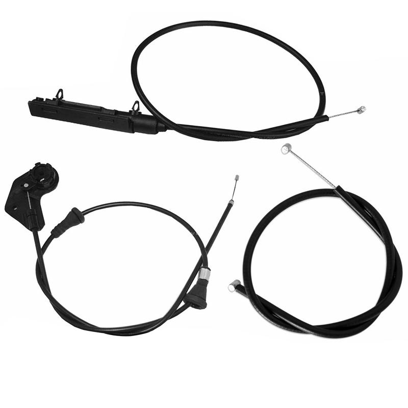 

3PCS Engine Hood Release Bowden Cable For BMW E46 320I 323I 98-05 51238208442 чёрный