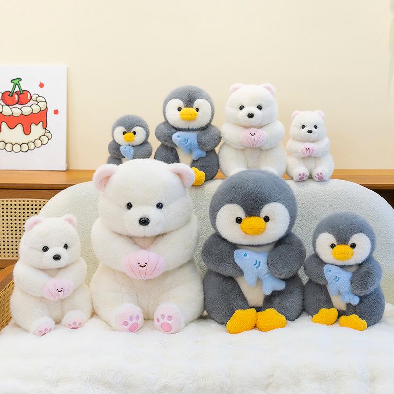 

Adorable Hugging Fish Penguin Plush Toy - Soft Derpy Pillow for Birthdays 21 cm [0.1 kg]